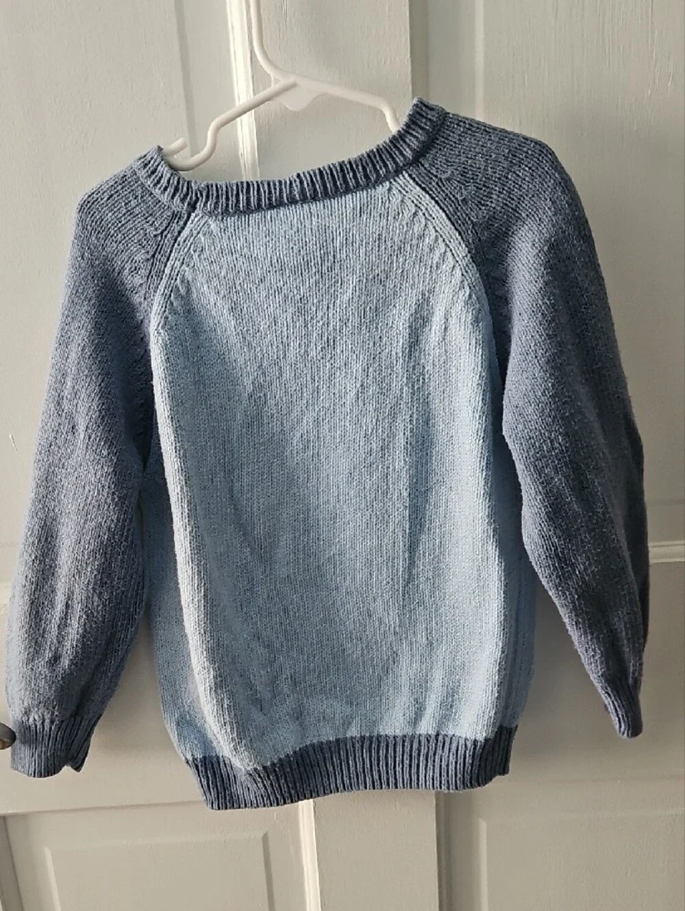 Gymboree Light Blue Crewneck Sweater with Snail Embroidery